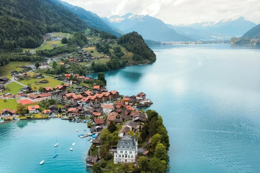 Lake Zurich with Swiss Alps, one of the best places to visit in Europe.